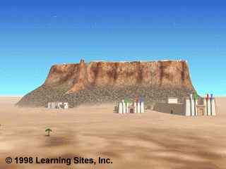 Gebel Barkal--overhead view of Learning Sites' 3D site model